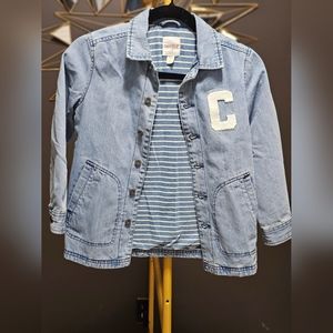 Cat & Jack Denim Varsity Jacket
